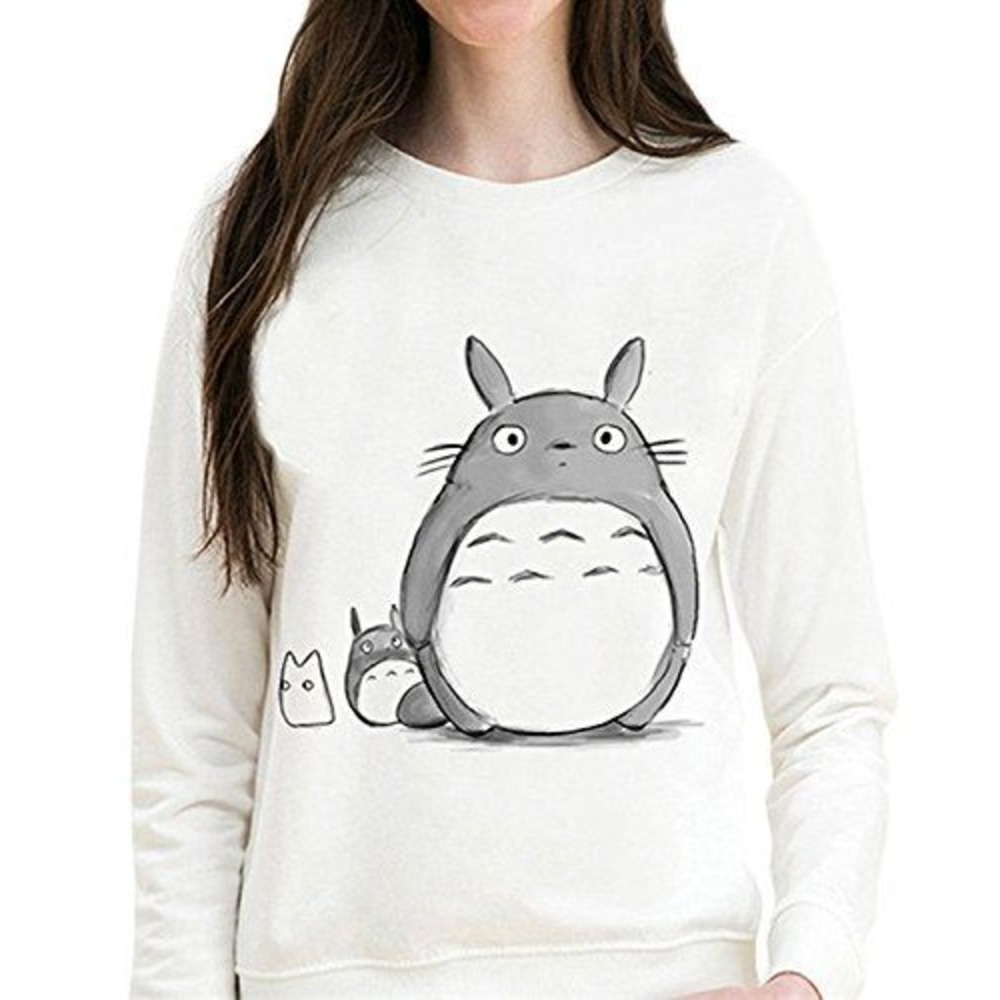 Studio Ghibli My Neighbor Totoro Sweatshirt White Green Size‎ Medium